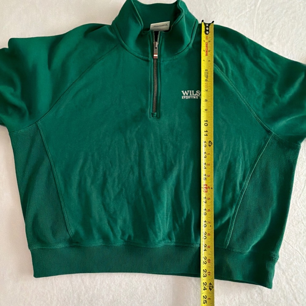 Wilson Sporting Goods Womens XL Green Quarter Zip Pullover Sweatshirt WW00155431 - Picture 10 of 11
